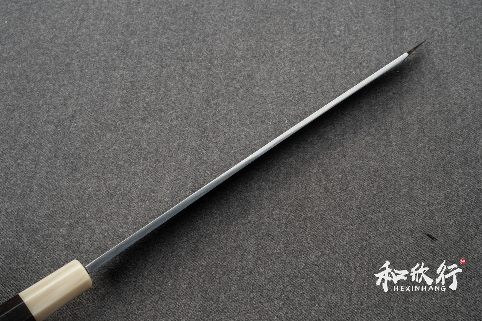 高橋楠Takahashikusu 一刀齋虎徹作鬼反青二鋼本霞｜勘所型切付柳刃系列